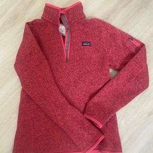 Pink Patagonia Better Sweater 1/4 zip